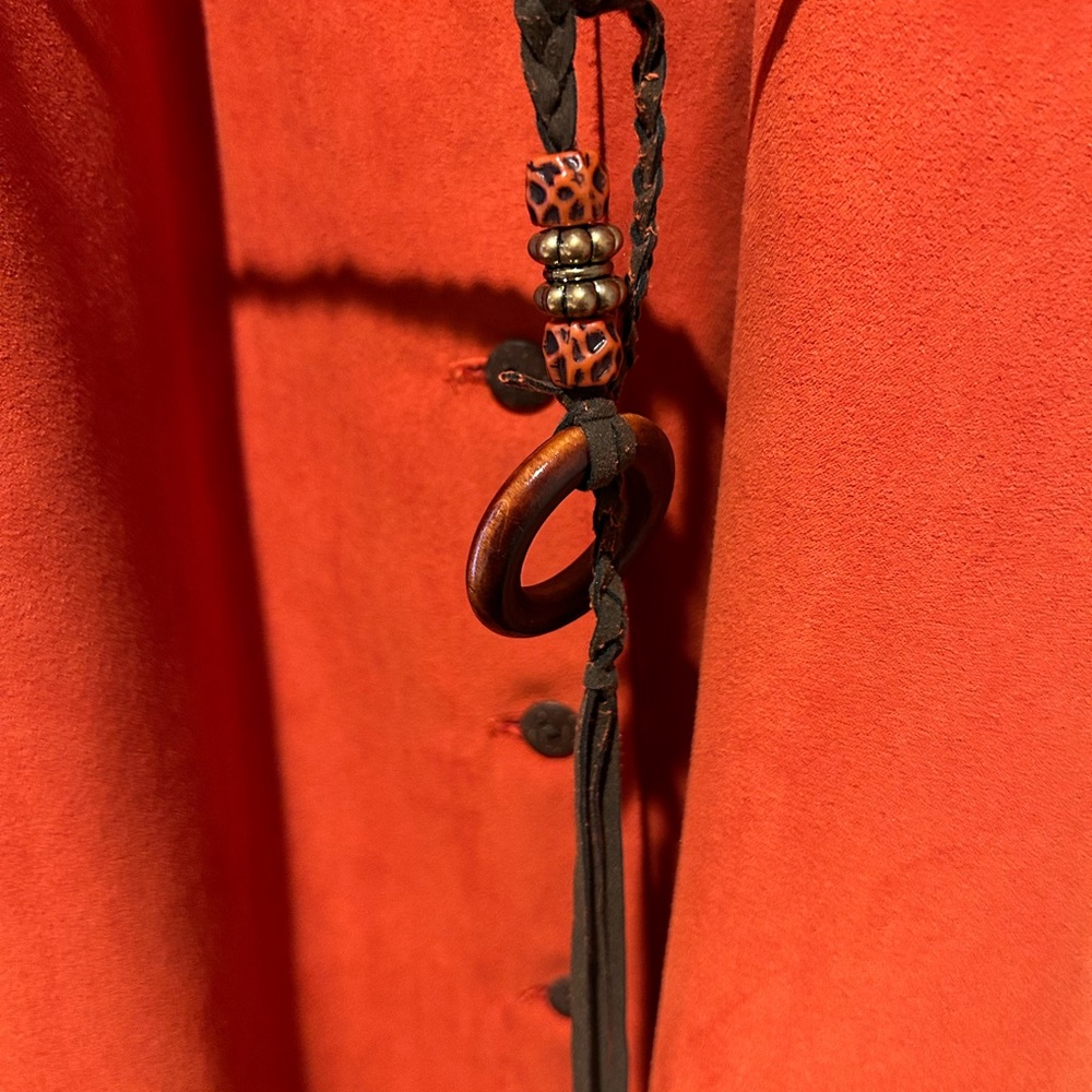 Orange/Rust Colored Full Length Button Down Dress - image 3